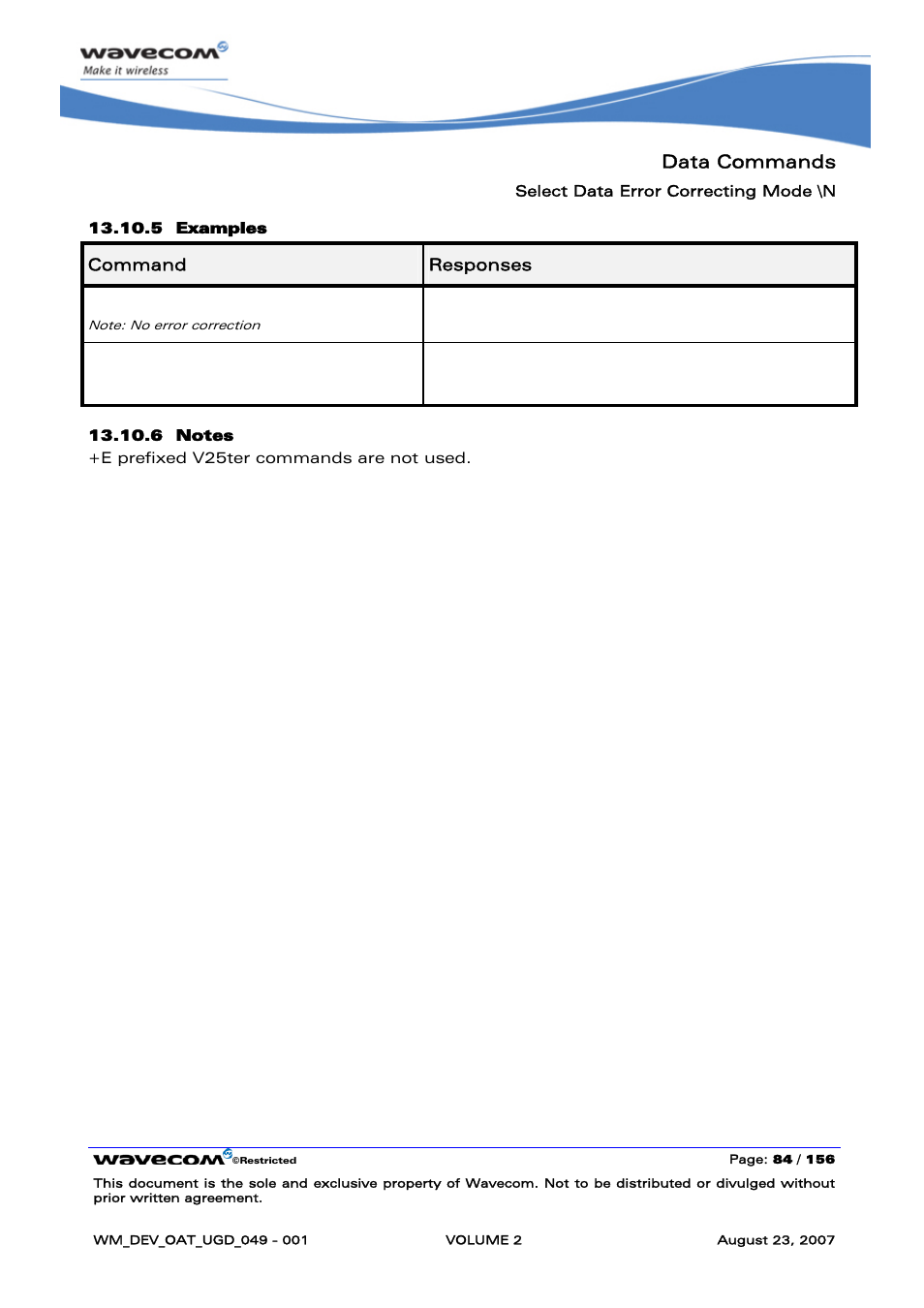 Data commands, At\n0 ok, At\n? 0 ok | Rainbow Electronics FARGO MAESTRO 100 (with TCP_IP) User Manual | Page 274 / 787