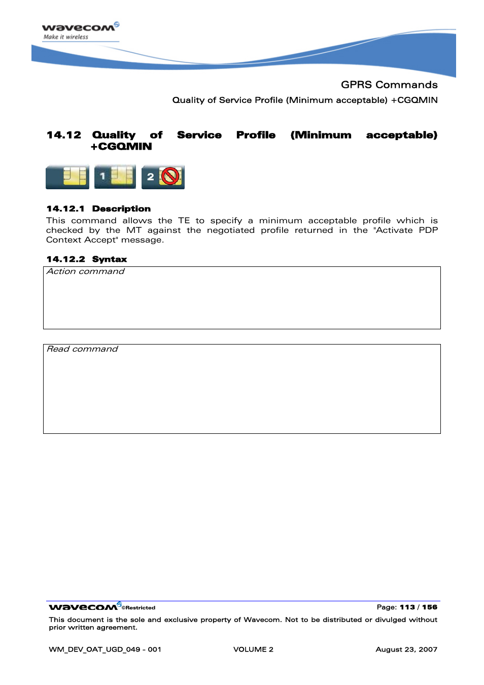 Gprs commands | Rainbow Electronics FARGO MAESTRO 100 (with TCP_IP) User Manual | Page 303 / 787