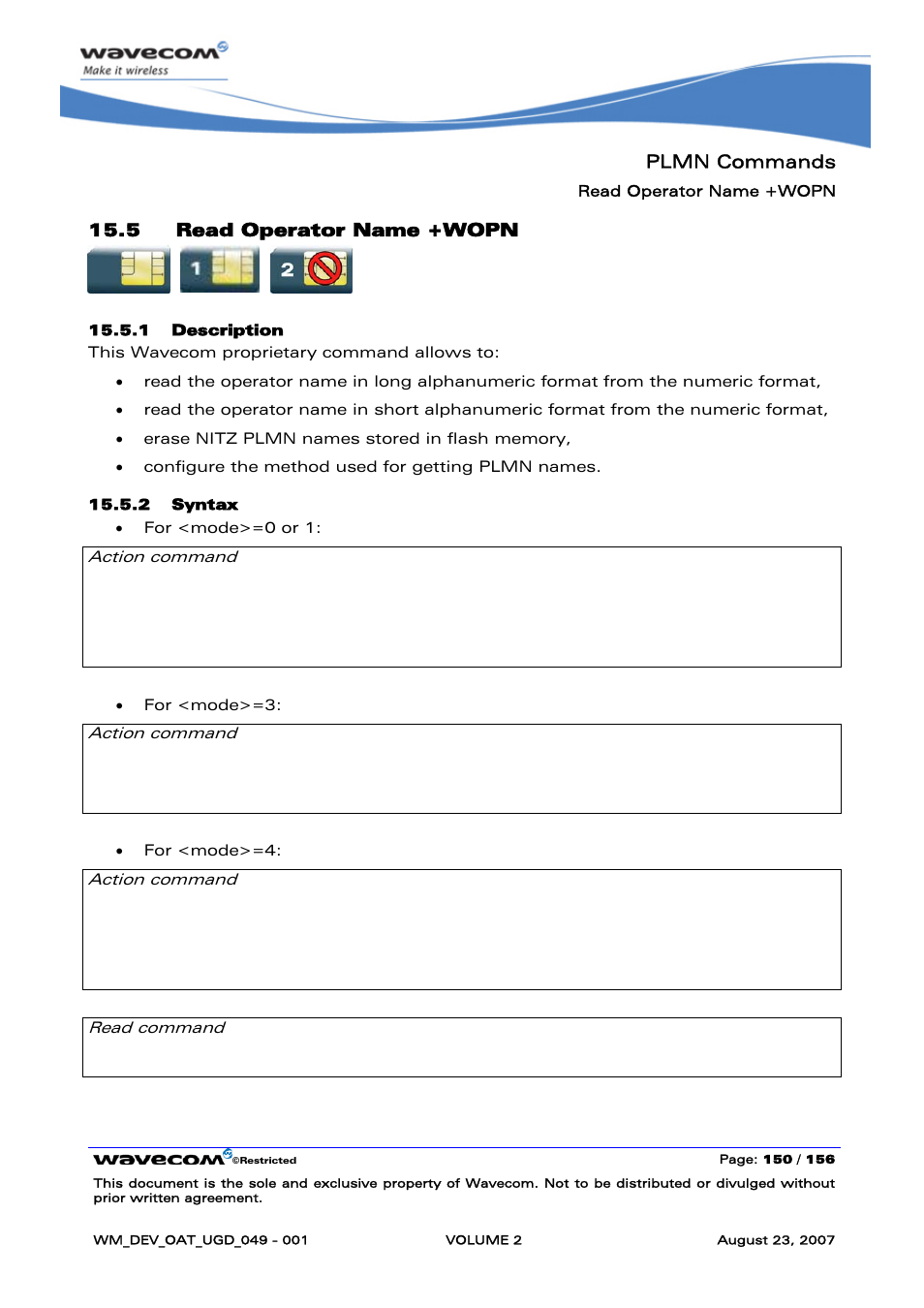 Read operator name +wopn | Rainbow Electronics FARGO MAESTRO 100 (with TCP_IP) User Manual | Page 340 / 787