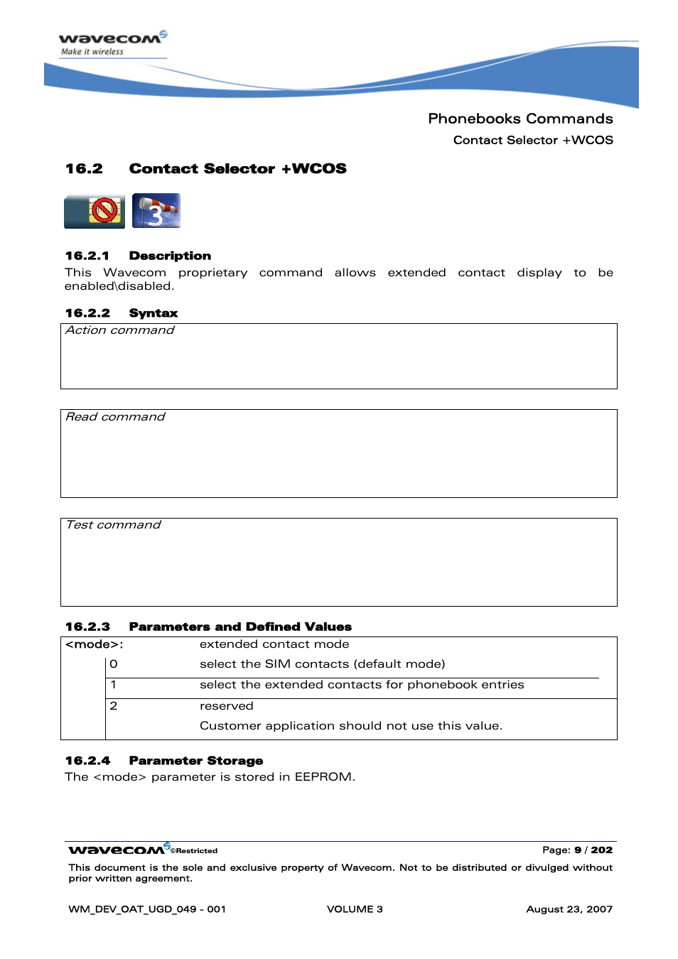 Contact selector +wcos | Rainbow Electronics FARGO MAESTRO 100 (with TCP_IP) User Manual | Page 355 / 787