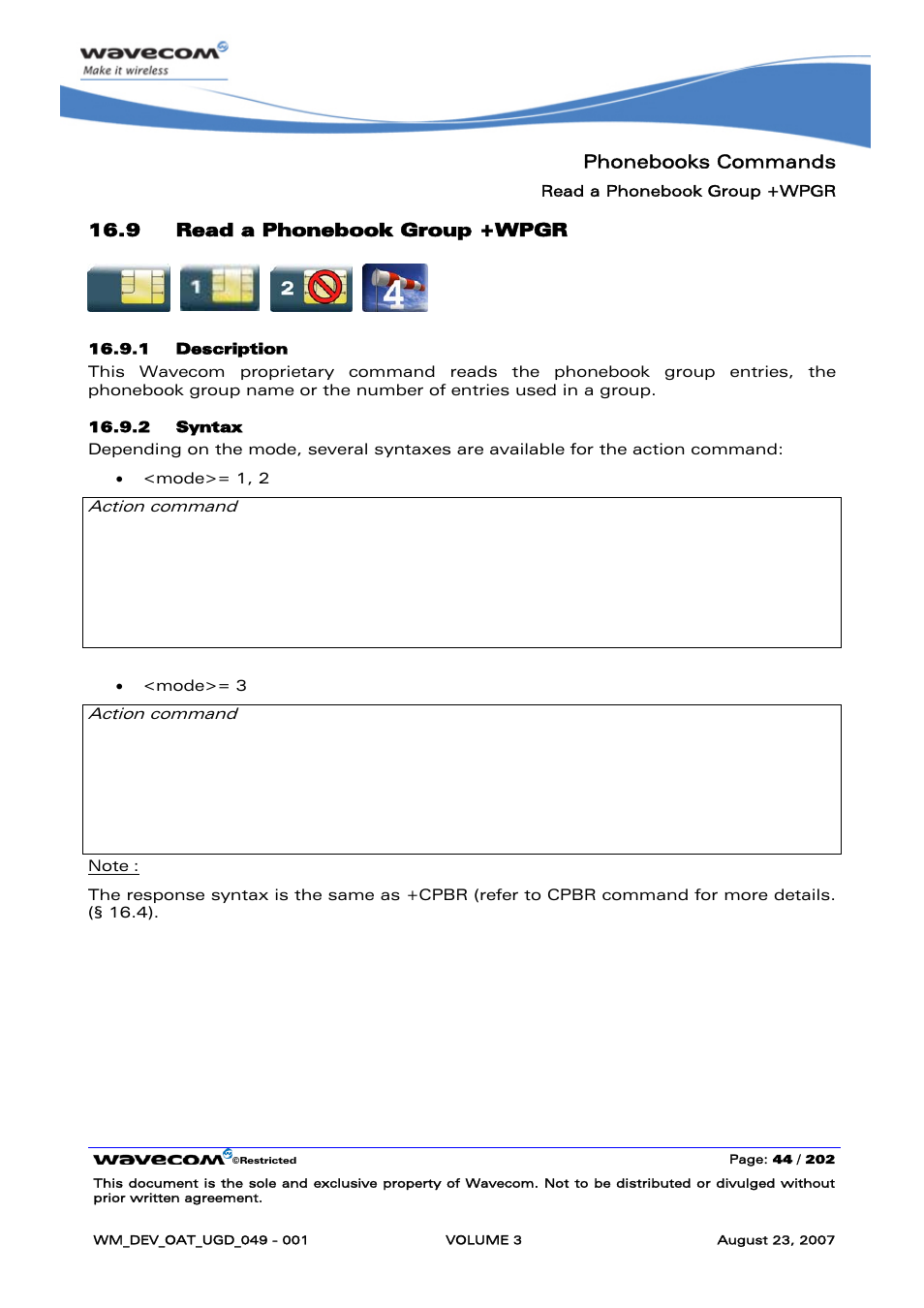 Read a phonebook group +wpgr | Rainbow Electronics FARGO MAESTRO 100 (with TCP_IP) User Manual | Page 390 / 787