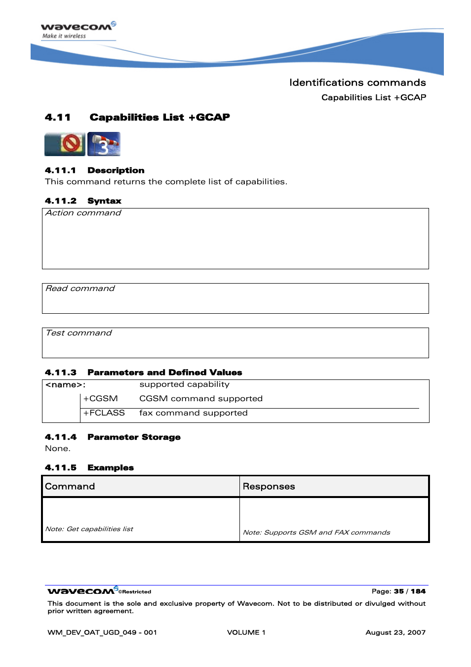 Capabilities list +gcap | Rainbow Electronics FARGO MAESTRO 100 (with TCP_IP) User Manual | Page 41 / 787