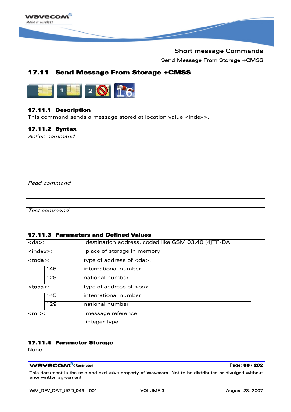 Send message from storage +cmss | Rainbow Electronics FARGO MAESTRO 100 (with TCP_IP) User Manual | Page 434 / 787