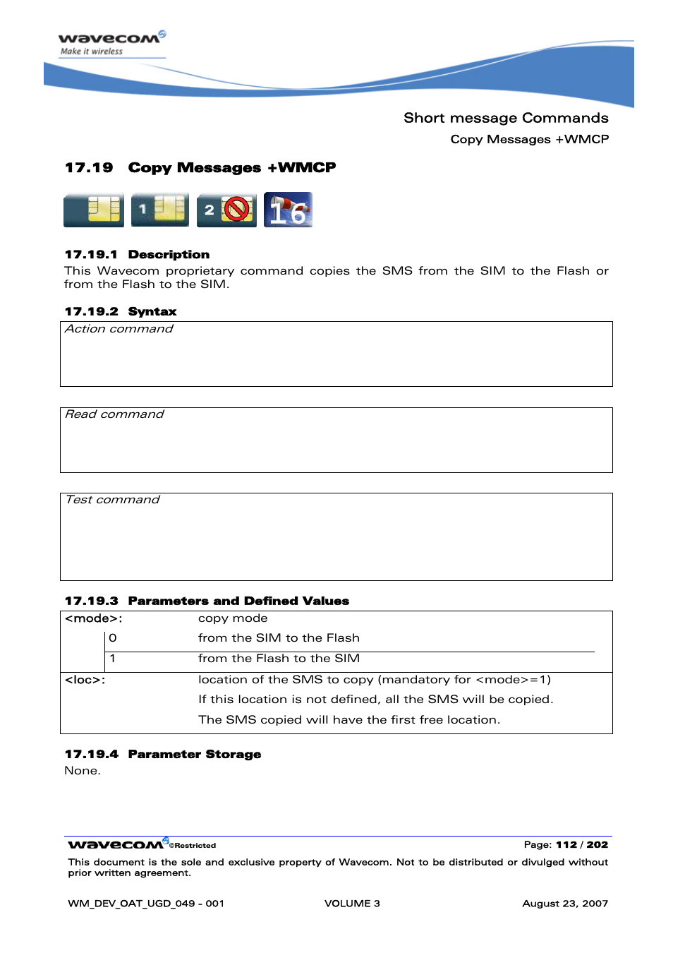 Copy messages +wmcp | Rainbow Electronics FARGO MAESTRO 100 (with TCP_IP) User Manual | Page 458 / 787
