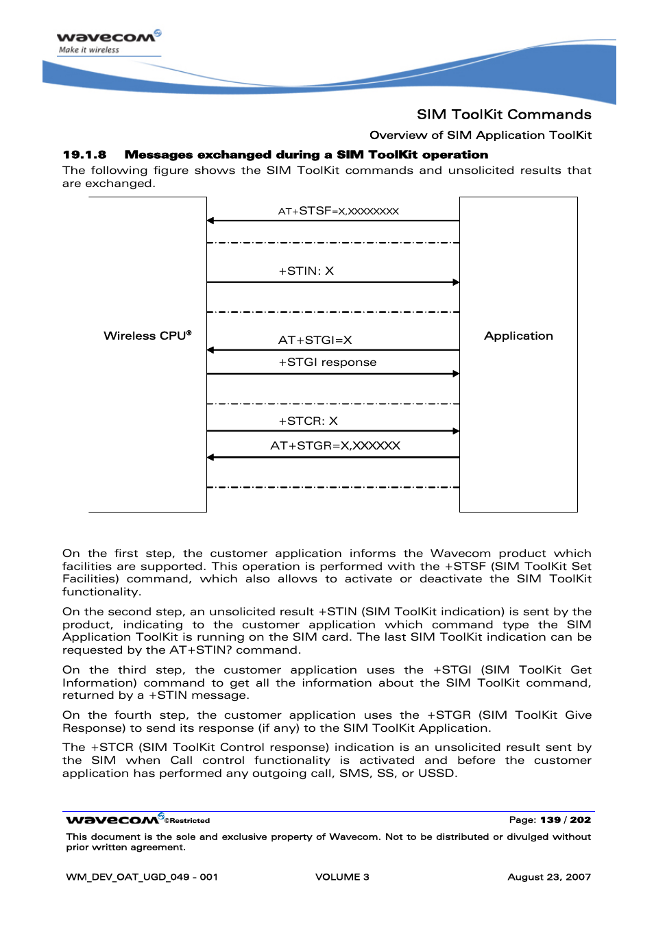 Sim toolkit commands | Rainbow Electronics FARGO MAESTRO 100 (with TCP_IP) User Manual | Page 485 / 787