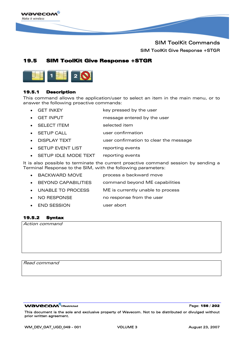 Sim toolkit give response +stgr | Rainbow Electronics FARGO MAESTRO 100 (with TCP_IP) User Manual | Page 502 / 787