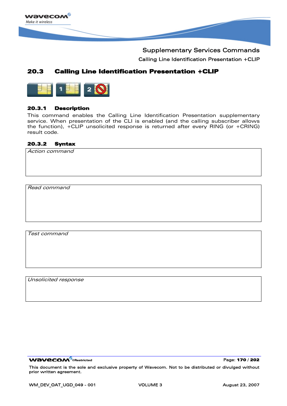 Calling line identification presentation +clip | Rainbow Electronics FARGO MAESTRO 100 (with TCP_IP) User Manual | Page 516 / 787