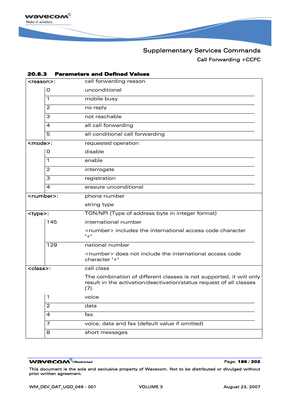 Supplementary services commands | Rainbow Electronics FARGO MAESTRO 100 (with TCP_IP) User Manual | Page 532 / 787