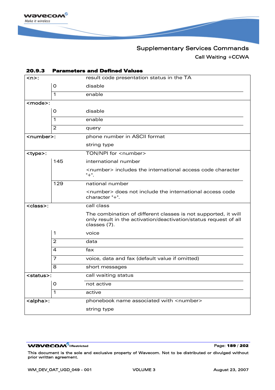 Supplementary services commands | Rainbow Electronics FARGO MAESTRO 100 (with TCP_IP) User Manual | Page 535 / 787