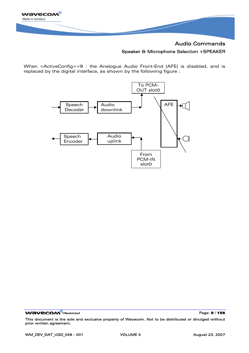 Audio commands | Rainbow Electronics FARGO MAESTRO 100 (with TCP_IP) User Manual | Page 557 / 787