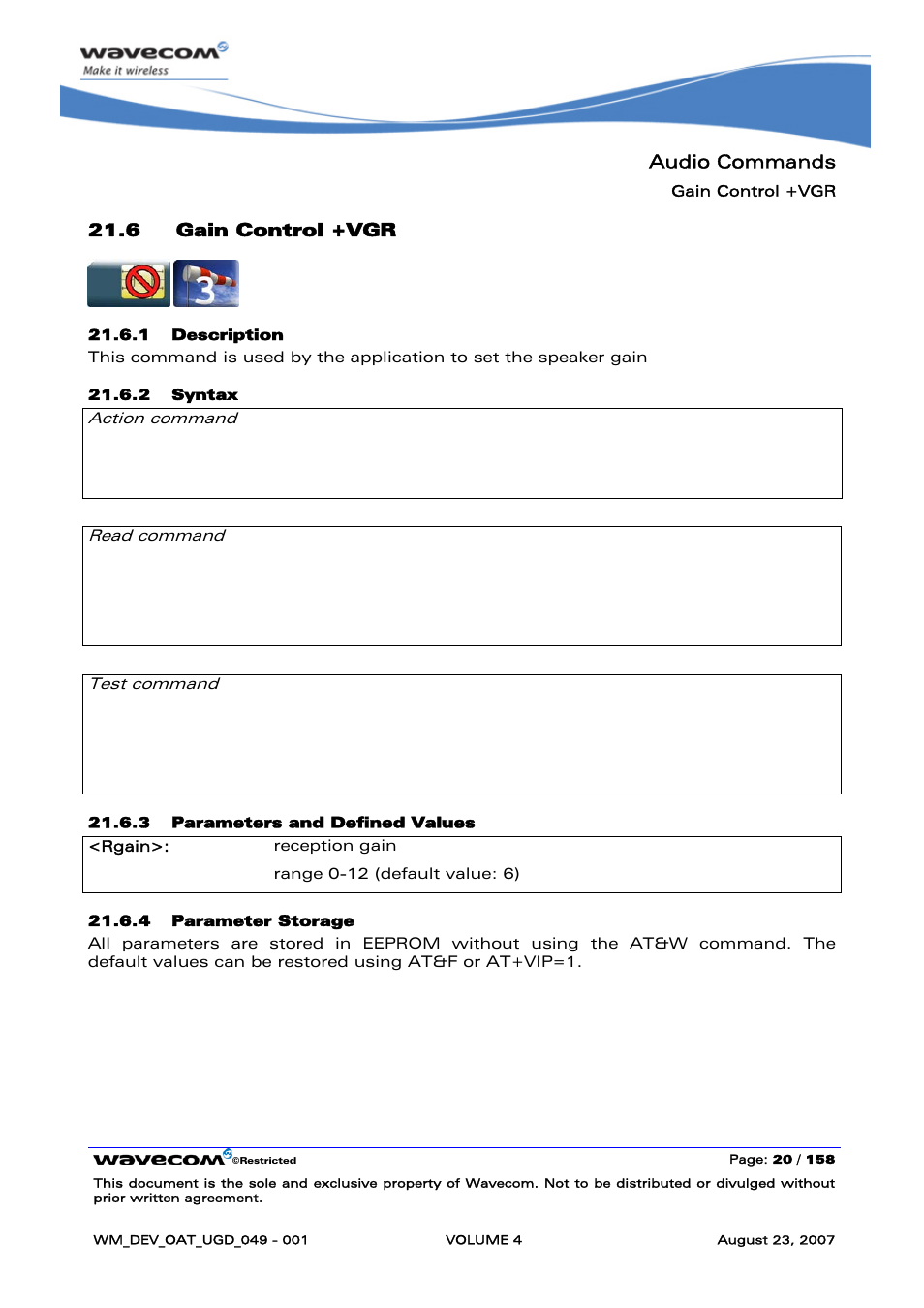 Gain control +vgr | Rainbow Electronics FARGO MAESTRO 100 (with TCP_IP) User Manual | Page 568 / 787