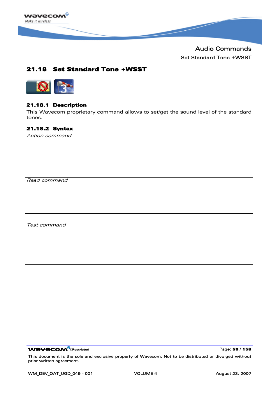Set standard tone +wsst | Rainbow Electronics FARGO MAESTRO 100 (with TCP_IP) User Manual | Page 607 / 787
