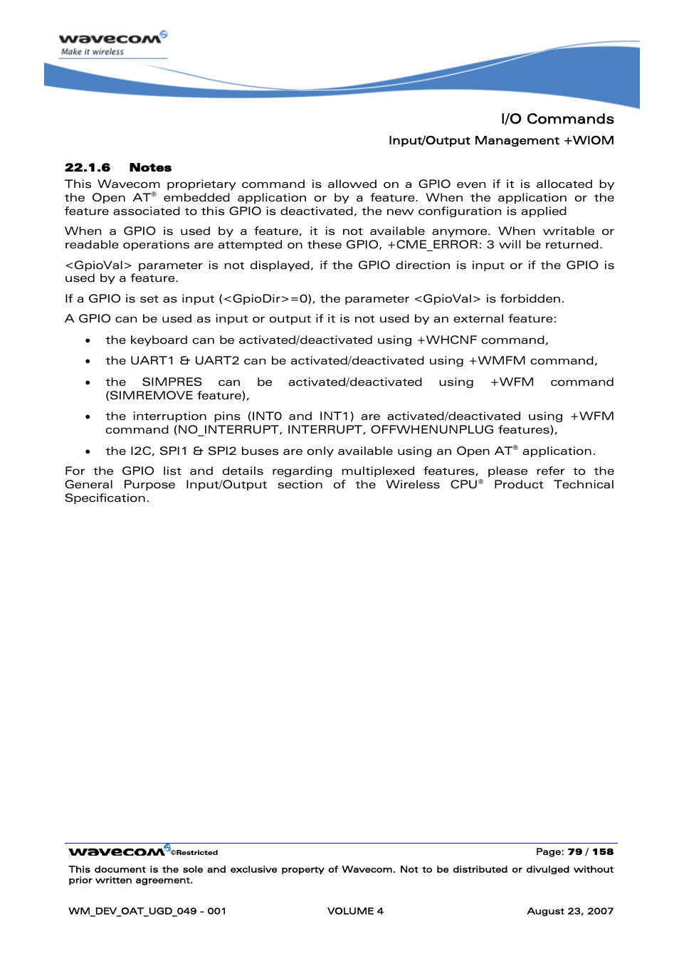 I/o commands | Rainbow Electronics FARGO MAESTRO 100 (with TCP_IP) User Manual | Page 627 / 787