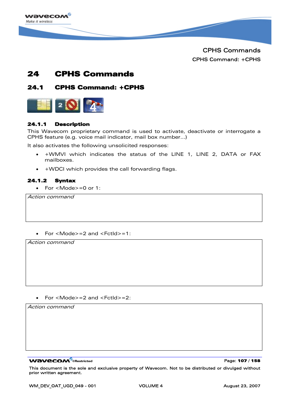 Cphs commands, Cphs command: +cphs, 24 cphs commands | Rainbow Electronics FARGO MAESTRO 100 (with TCP_IP) User Manual | Page 655 / 787