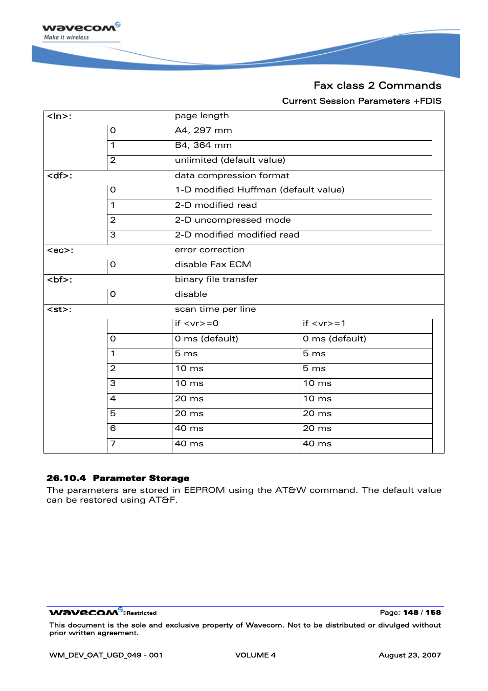 Fax class 2 commands | Rainbow Electronics FARGO MAESTRO 100 (with TCP_IP) User Manual | Page 696 / 787