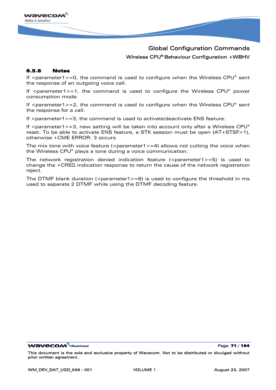 Global configuration commands | Rainbow Electronics FARGO MAESTRO 100 (with TCP_IP) User Manual | Page 77 / 787