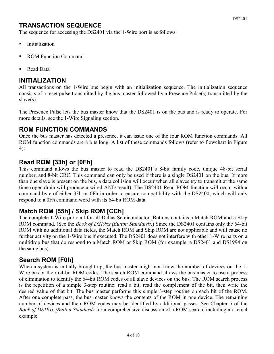 Rainbow Electronics DS2401 User Manual | Page 4 / 10
