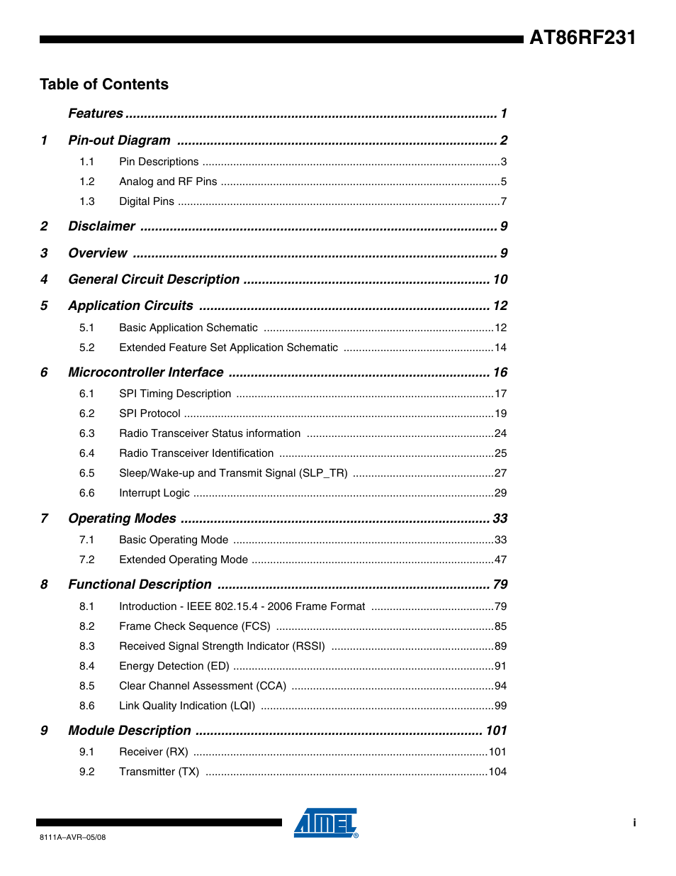 Rainbow Electronics AT86RF231 User Manual | Page 177 / 180