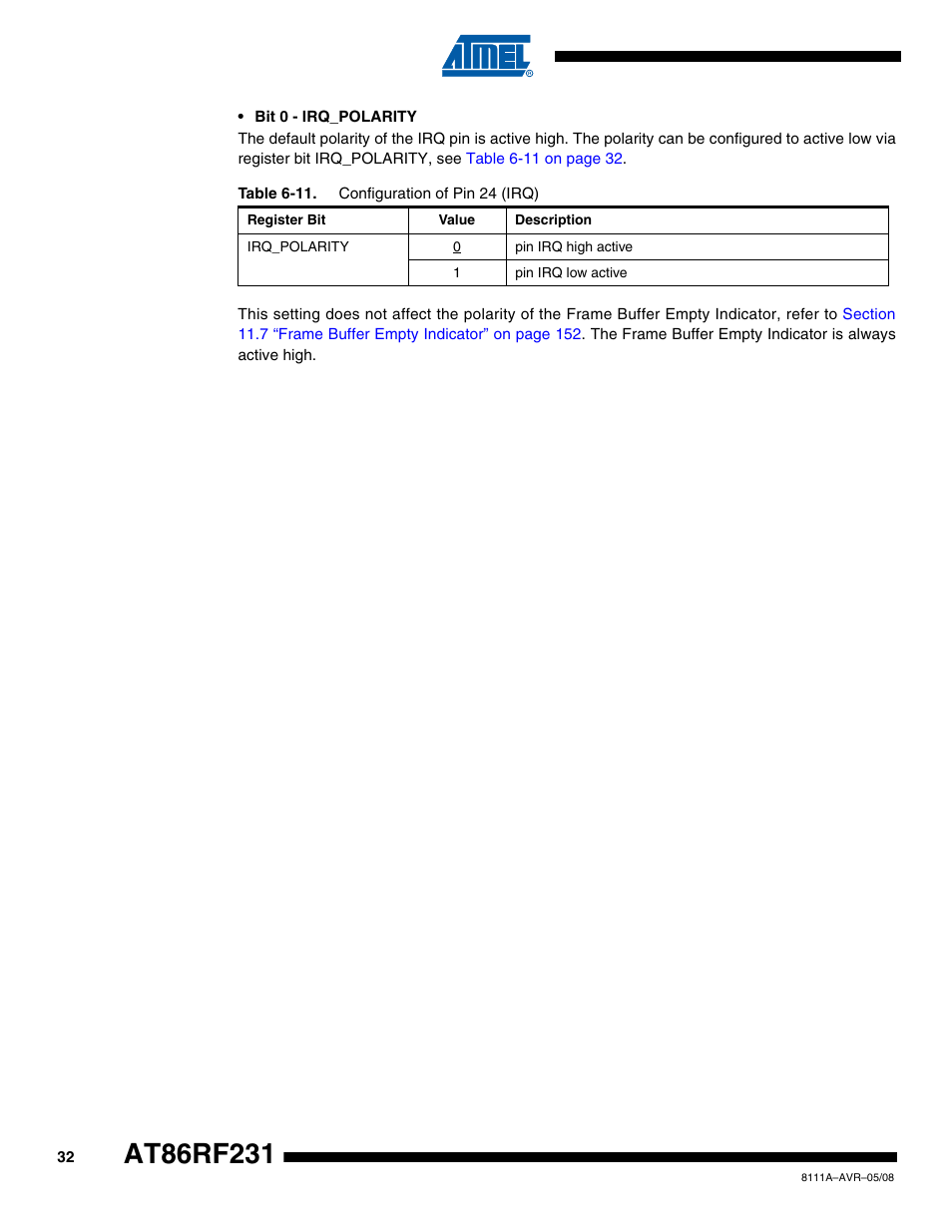 Rainbow Electronics AT86RF231 User Manual | Page 32 / 180