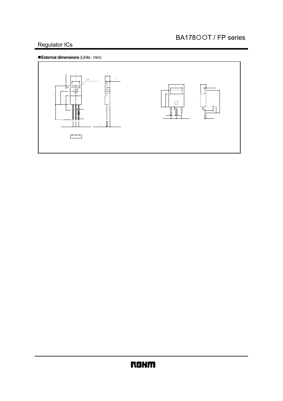 Ba178!!t / fp series, Regulator ics, External dimensions (units : mm) | Rainbow Electronics BA178ххT_FP User Manual | Page 11 / 11