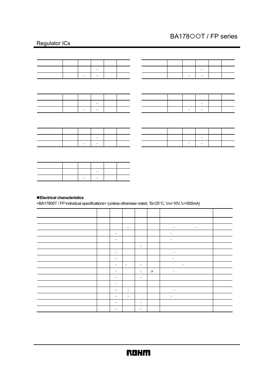 Ba178!!t / fp series, Regulator ics | Rainbow Electronics BA178ххT_FP User Manual | Page 3 / 11