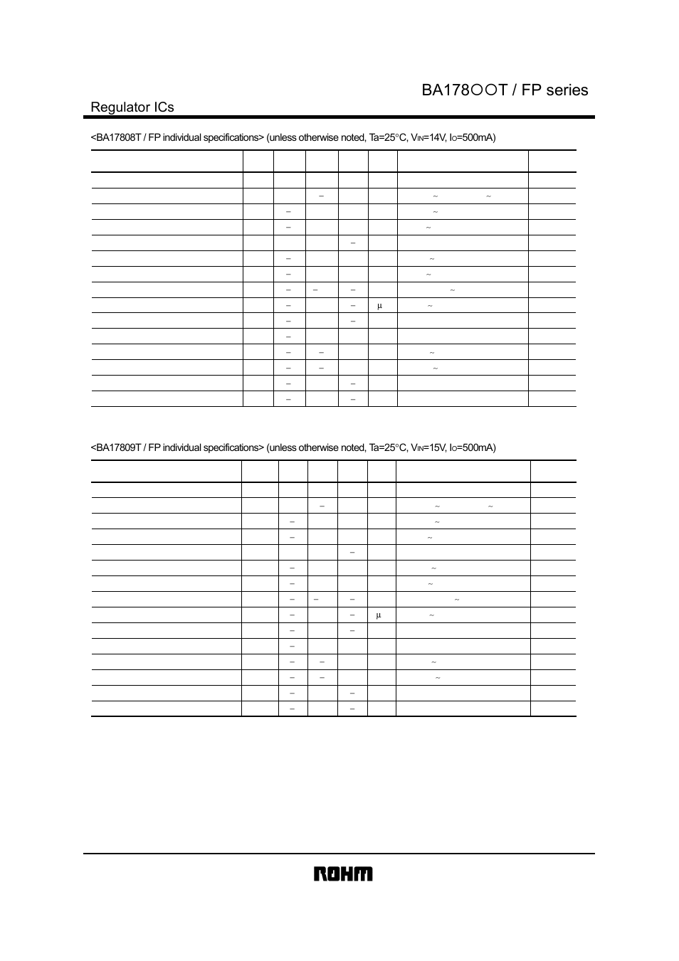 Ba178!!t / fp series, Regulator ics | Rainbow Electronics BA178ххT_FP User Manual | Page 5 / 11