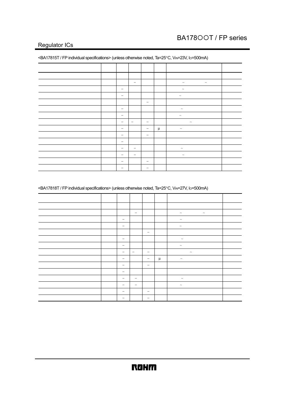 Ba178!!t / fp series, Regulator ics | Rainbow Electronics BA178ххT_FP User Manual | Page 7 / 11