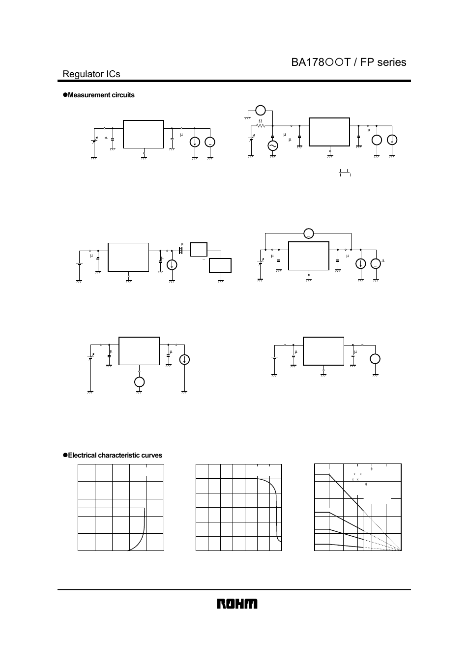 Ba178!!t / fp series, Regulator ics, Measurement circuits | Electrical characteristic curves | Rainbow Electronics BA178ххT_FP User Manual | Page 9 / 11