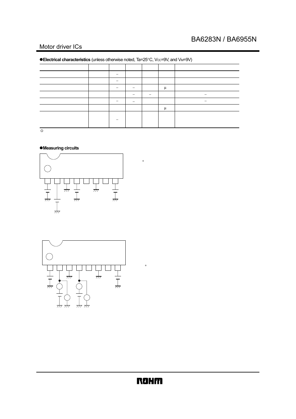 Motor driver ics | Rainbow Electronics BA6955N User Manual | Page 4 / 9