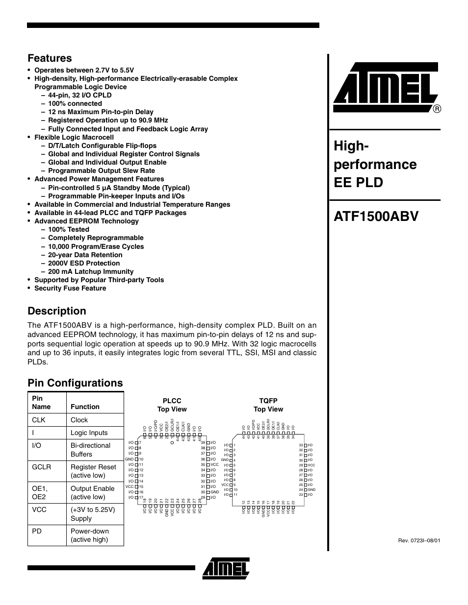 Rainbow Electronics ATF1500ABV User Manual | 15 pages