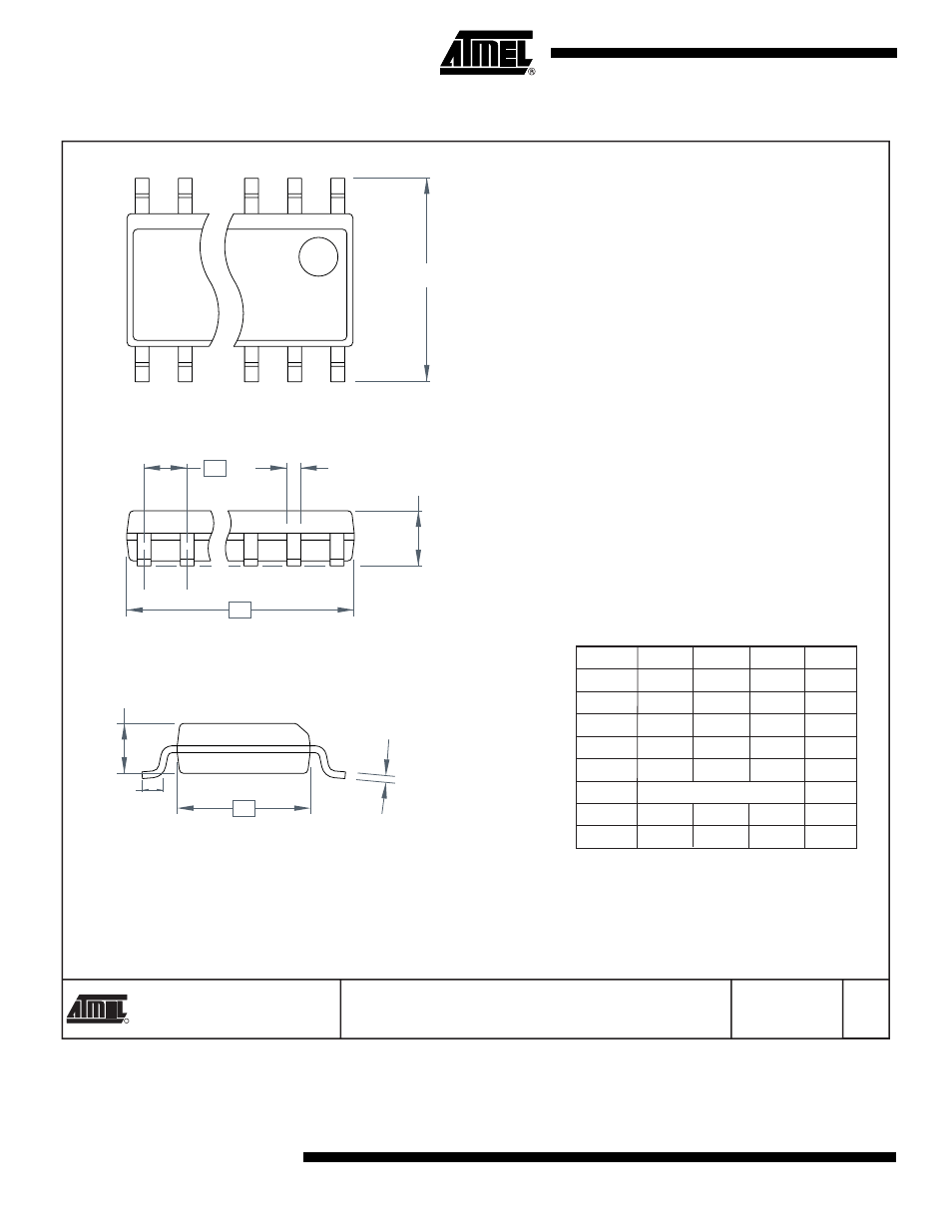 8s1 – jedec soic, Top view, End view | Side view | Rainbow Electronics AT25256 User Manual | Page 16 / 18