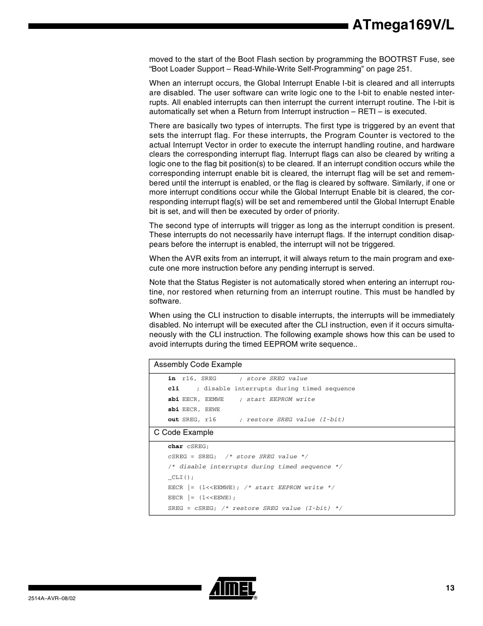 Atmega169v/l | Rainbow Electronics Atmega169L User Manual | Page 13 / 317