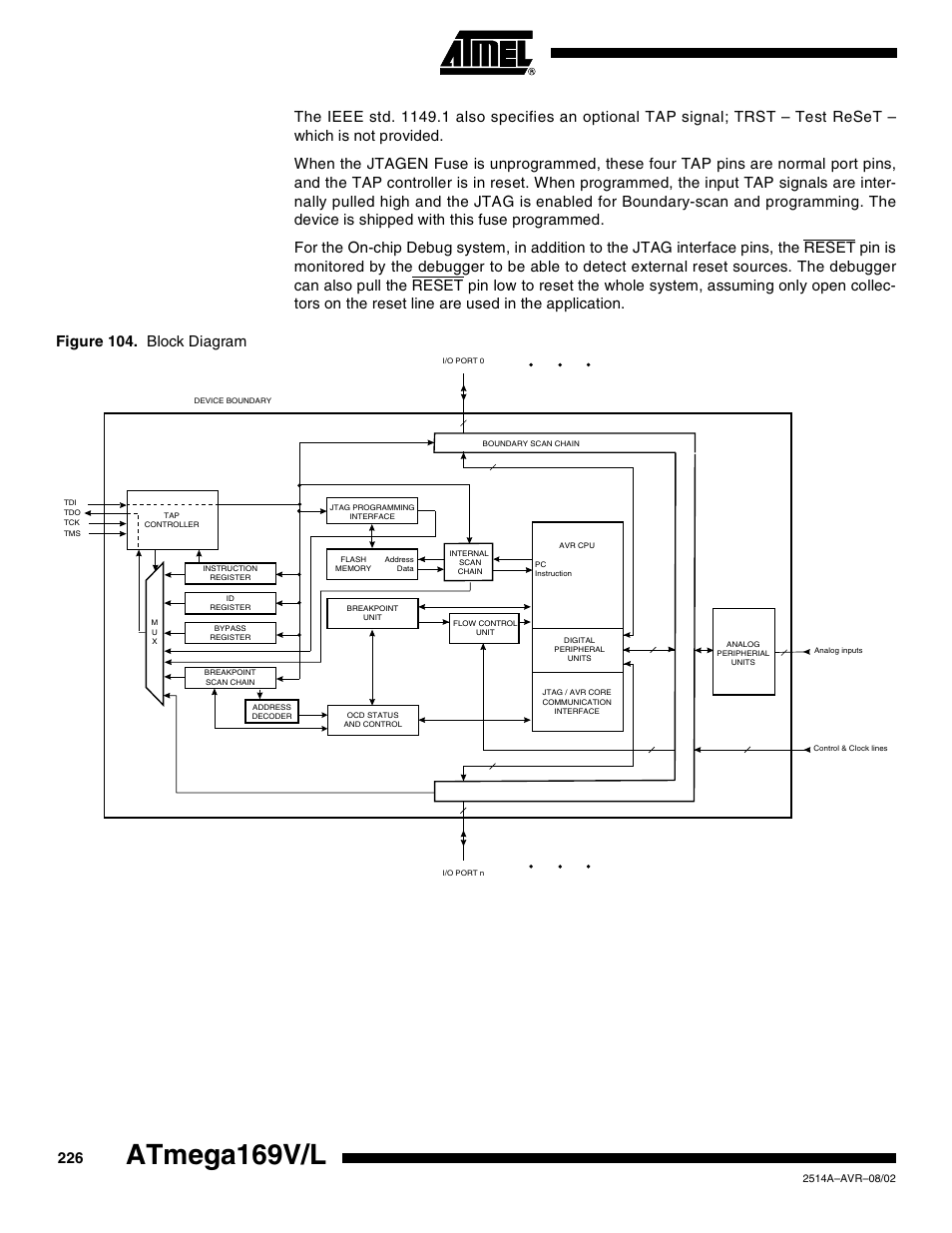 Atmega169v/l | Rainbow Electronics Atmega169L User Manual | Page 226 / 317