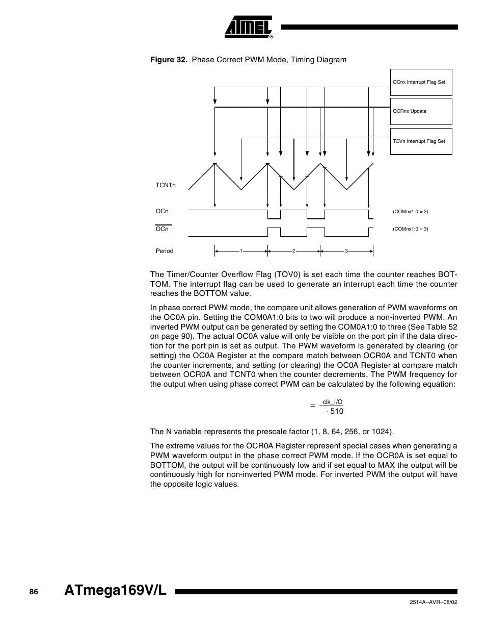 Atmega169v/l | Rainbow Electronics Atmega169L User Manual | Page 86 / 317