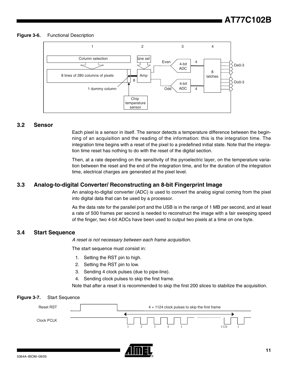 2 sensor, 4 start sequence | Rainbow Electronics AT77C102B User Manual | Page 11 / 19