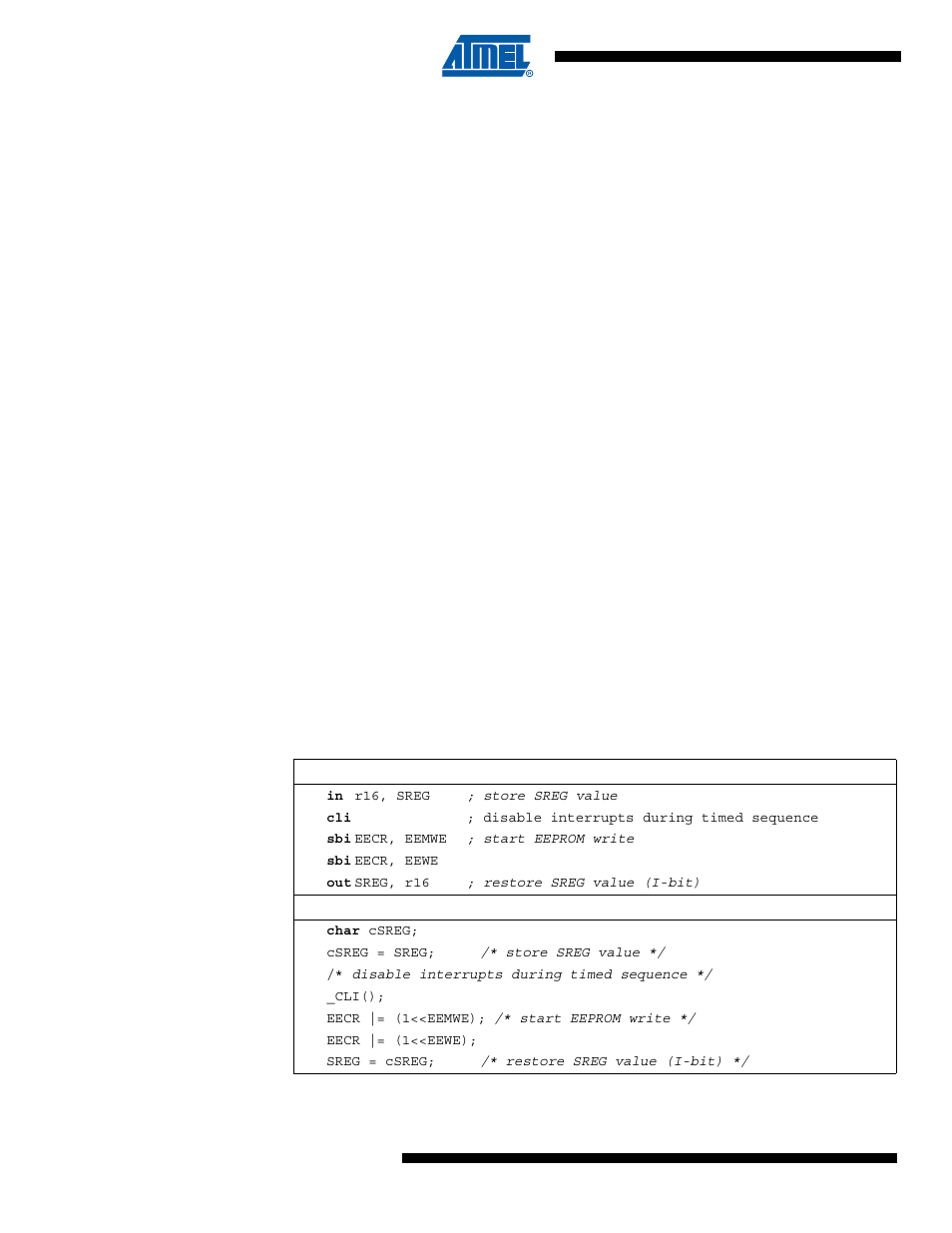 1 interrupt behavior | Rainbow Electronics ATmega64C1 User Manual | Page 18 / 366
