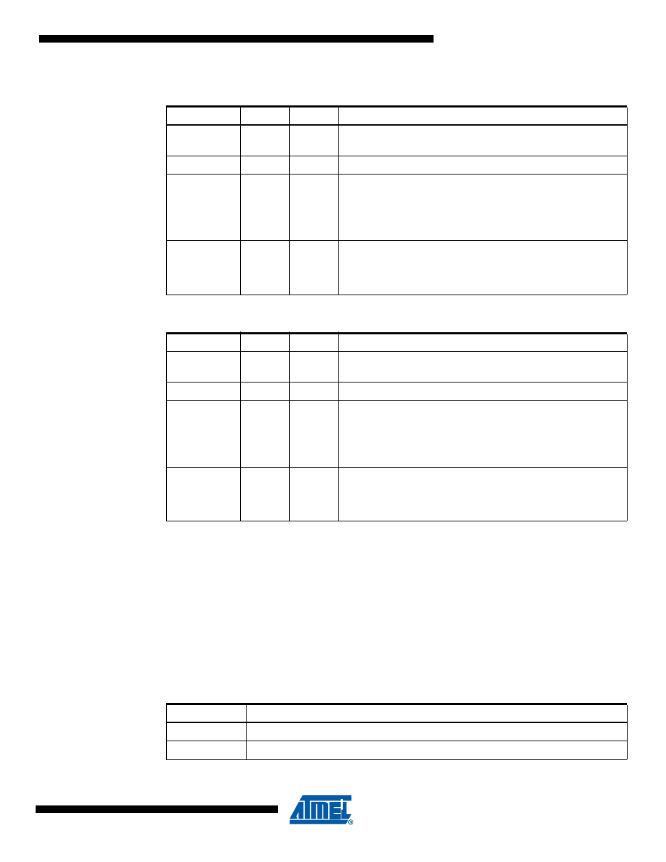 5 entering the boot loader program, Table 23-2, Table 23-3 | Rainbow Electronics ATmega64C1 User Manual | Page 277 / 366