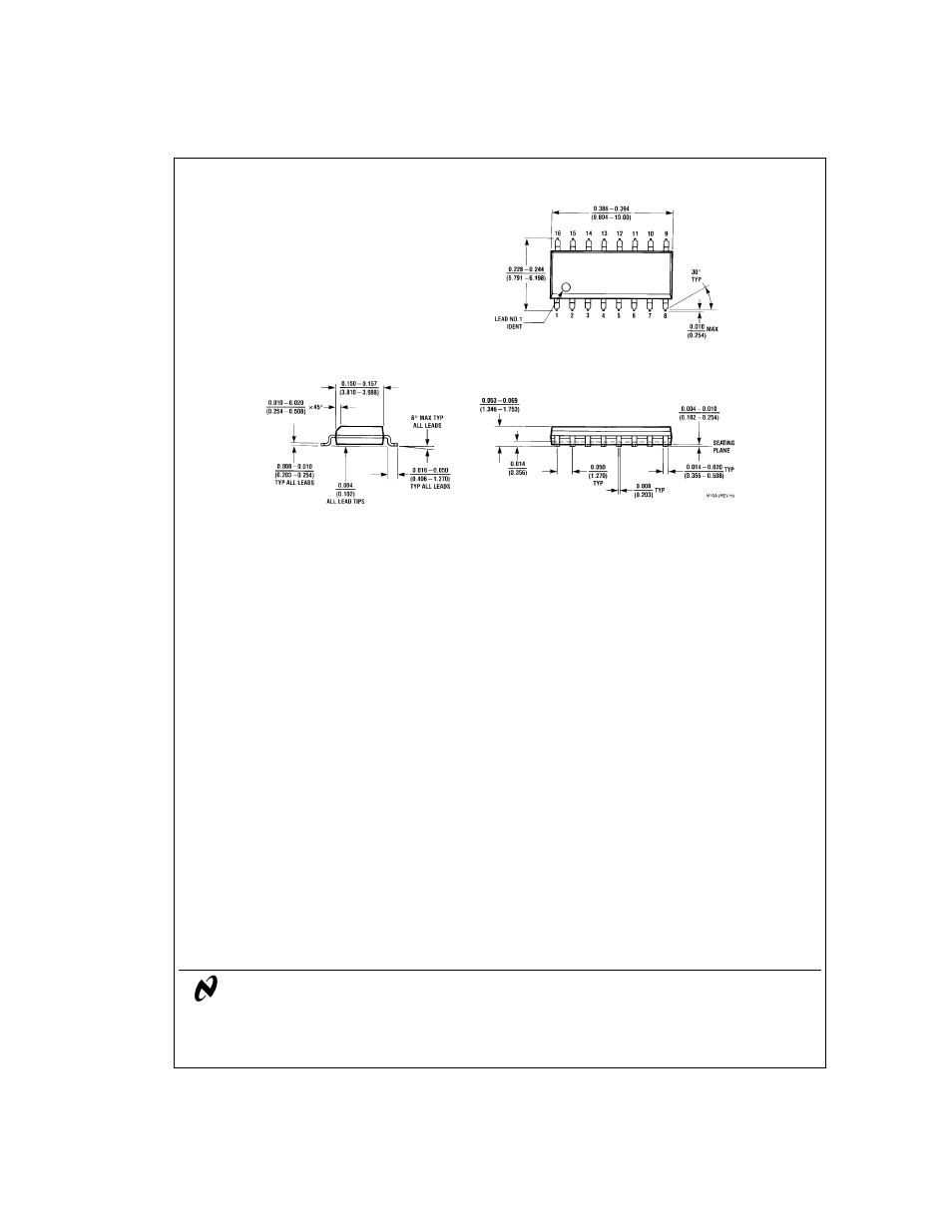 Physical dimensions | Rainbow Electronics DS92LV222A User Manual | Page 8 / 8