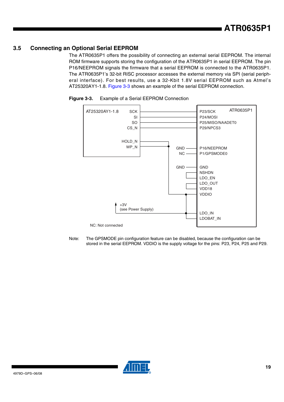 5 connecting an optional serial eeprom | Rainbow Electronics ATR0635P1 User Manual | Page 19 / 35