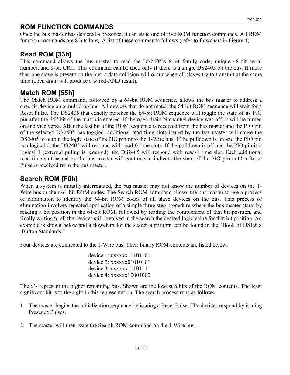 Rainbow Electronics DS2405 User Manual | Page 5 / 15