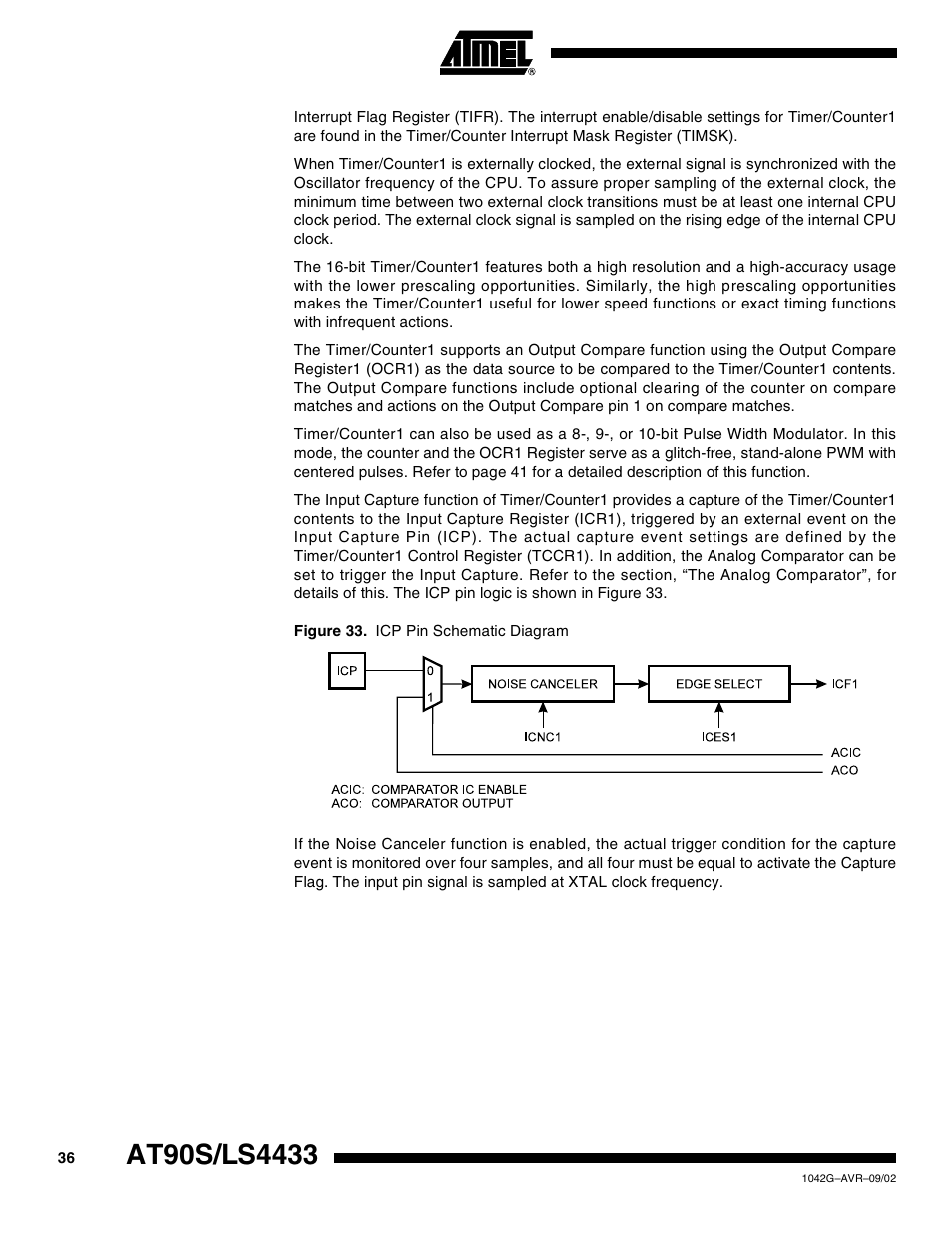 Rainbow Electronics AT90LS4433 User Manual | Page 36 / 125