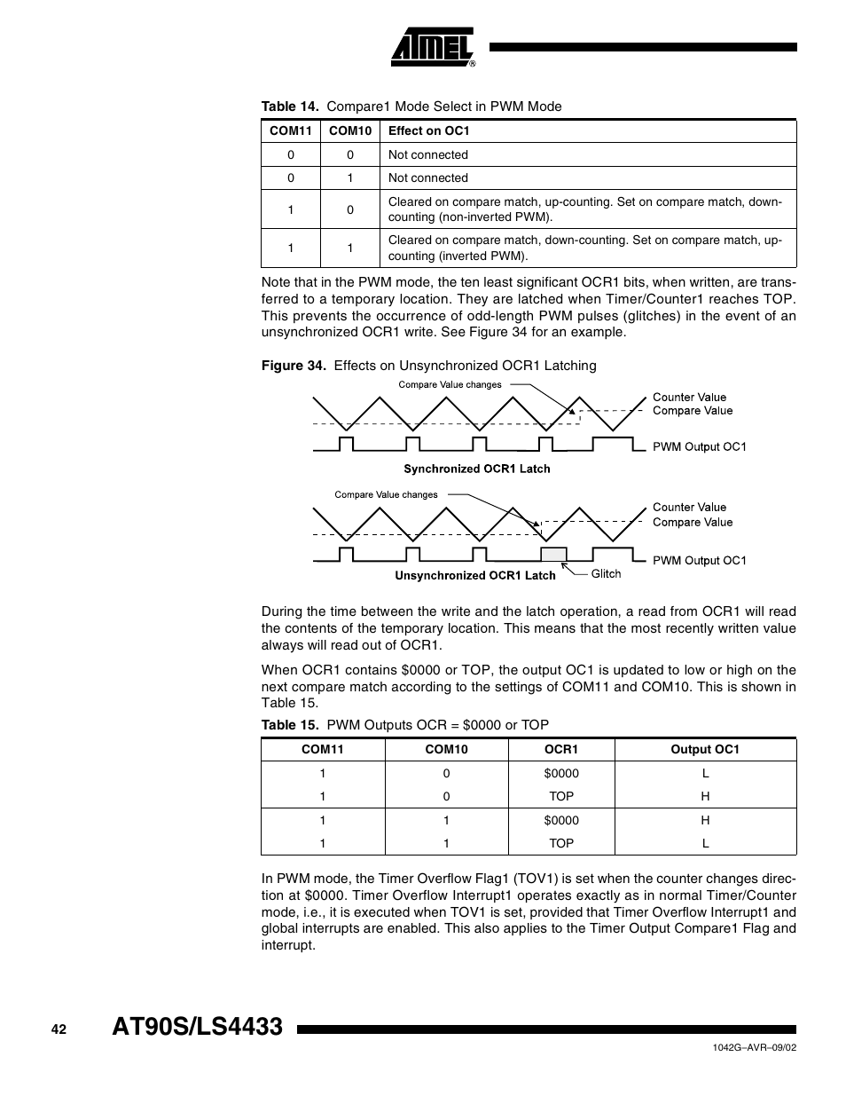 Rainbow Electronics AT90LS4433 User Manual | Page 42 / 125