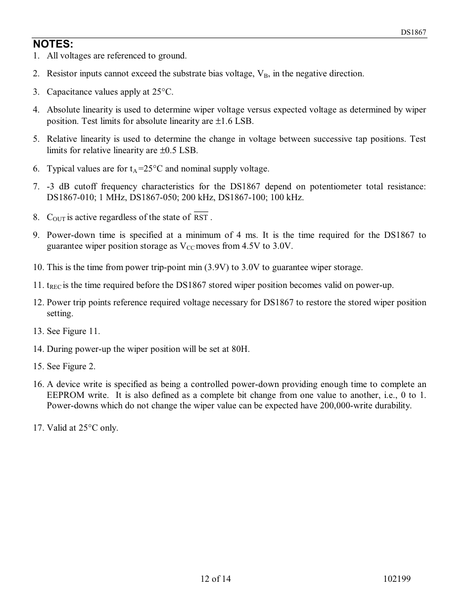 Rainbow Electronics DS1867 User Manual | Page 12 / 14