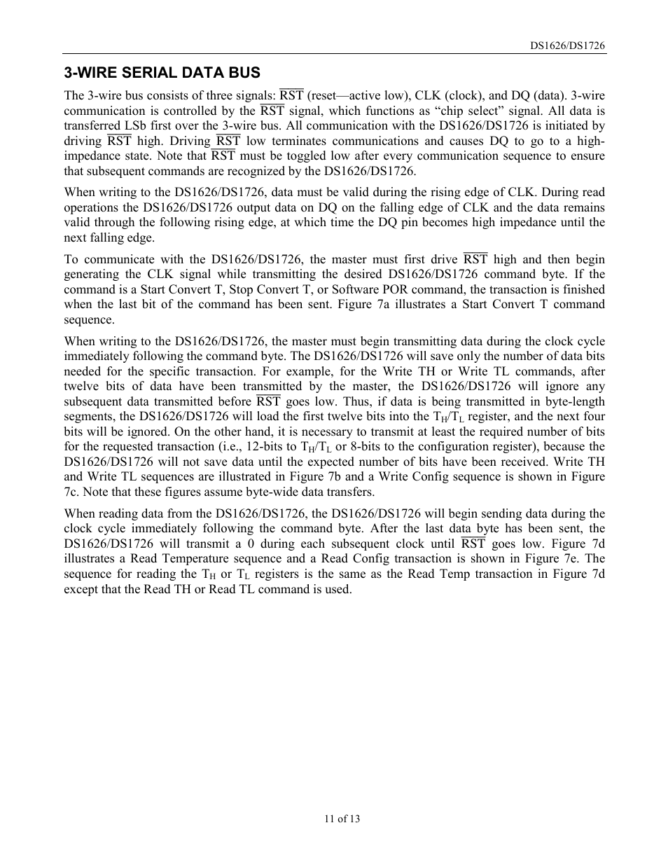 Wire serial data bus | Rainbow Electronics DS1726 User Manual | Page 11 / 13