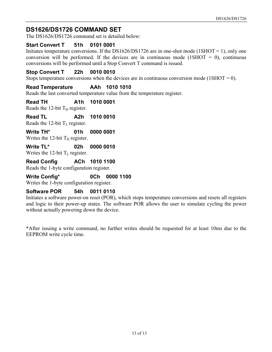 Rainbow Electronics DS1726 User Manual | Page 13 / 13