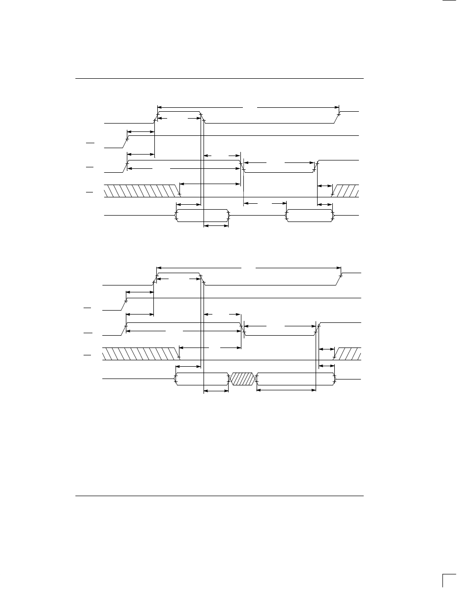 Intel read bus ac timing figure 14–1, Intel write bus ac timing figure 14–2 | Rainbow Electronics DS2153Q User Manual | Page 42 / 48