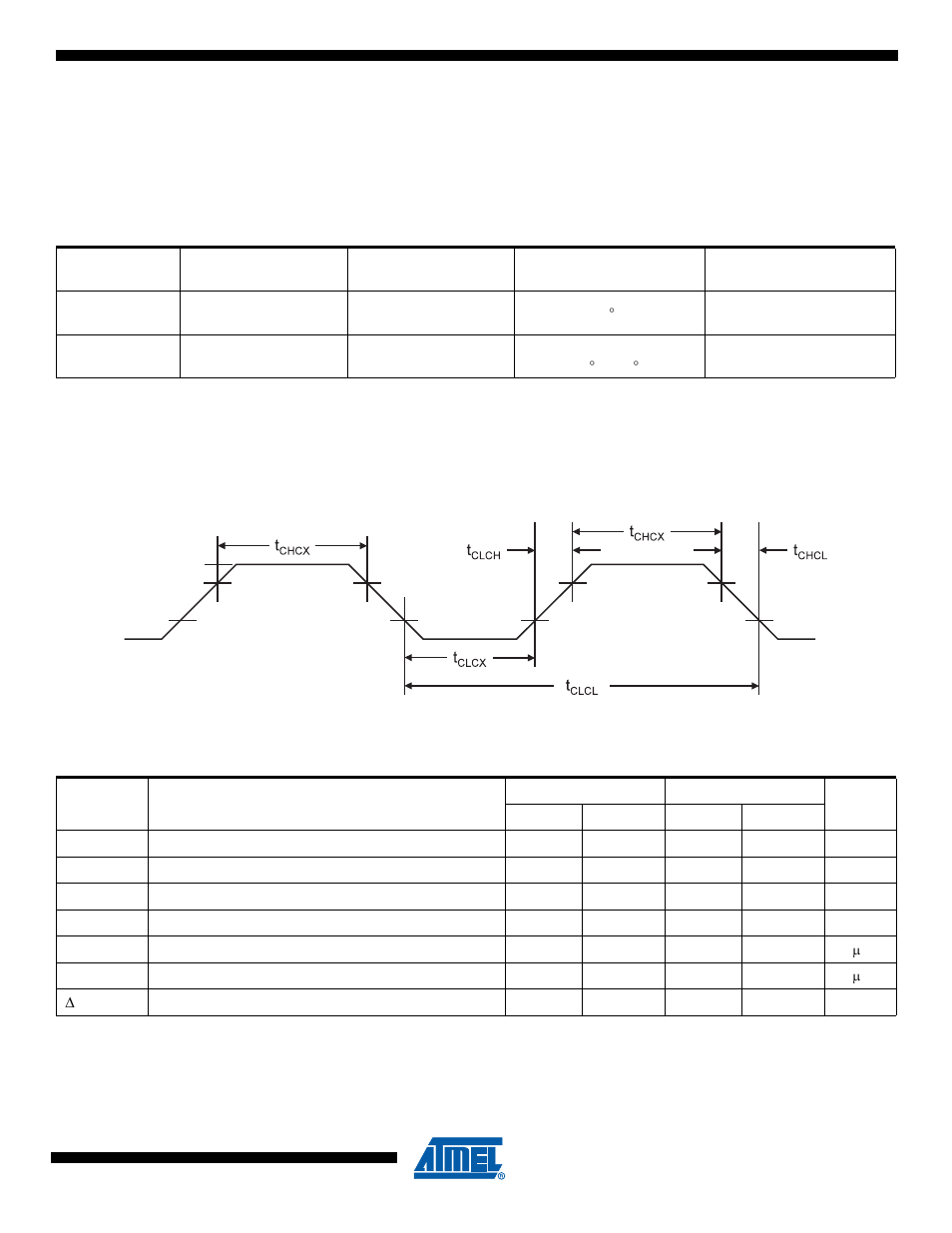 4 clock characteristics, 1 calibrated internal oscillator accuracy, 2 external clock drive | Table, Calibration in, Frequencies as specified in, Table 20 | Rainbow Electronics ATtiny43U User Manual | Page 157 / 182