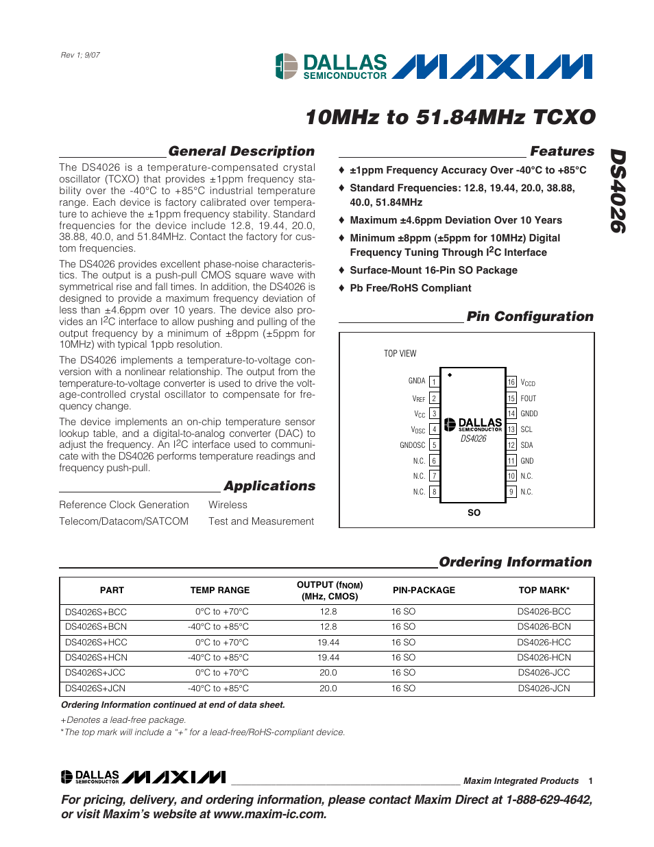 Rainbow Electronics DS4026 User Manual | 13 pages