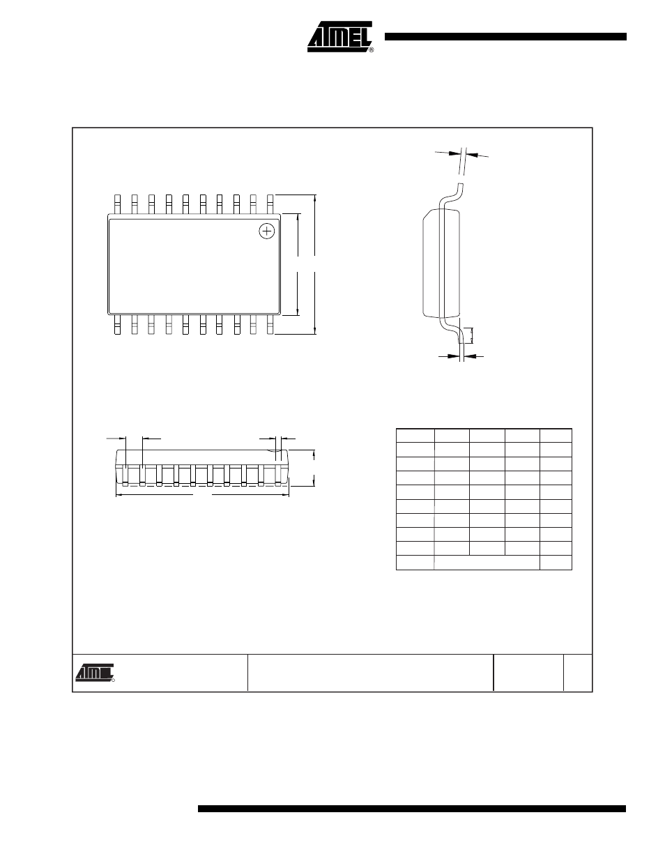 Attiny2313, End view, Side view top view | Rainbow Electronics ATtiny2313 User Manual | Page 204 / 211