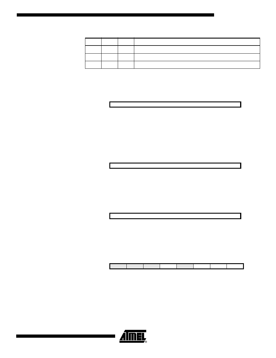 Timer/counter register – tcnt0, Output compare register a – ocr0a, Output compare register b – ocr0b | Timer/counter interrupt mask register – timsk, Attiny2313, Table 42. clock select bit description (continued) | Rainbow Electronics ATtiny2313 User Manual | Page 79 / 211